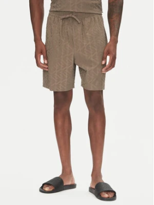 Emporio Armani Szorty sportowe EM000695 AF12362 U6189 Brązowy Regular Fit
