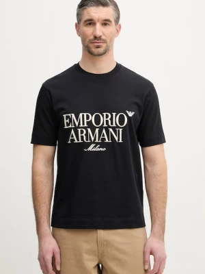 Emporio Armani t-shirt bawełniany granatowy