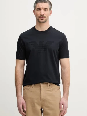 Emporio Armani t-shirt bawełniany granatowy