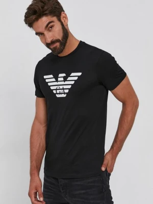 Emporio Armani t-shirt bawełniany kolor czarny z nadrukiem 8N1TN5 1JPZZ