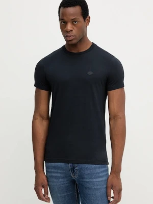 Emporio Armani t-shirt bawełniany męski kolor granatowy gładki 8N1TQ6 1JRGZ