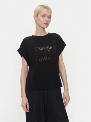 Emporio Armani T-Shirt EW000616 AF12187 UC001 Czarny Loose Fit