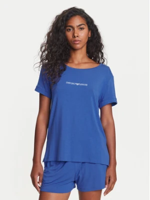 Emporio Armani T-Shirt EW000780 AF12192 UA012 Niebieski Regular Fit