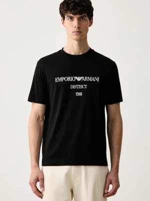 Emporio Armani T-shirt męski bawełniany czarny