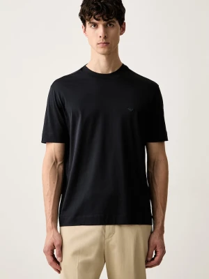 Emporio Armani T-shirt męski bawełniany granatowy