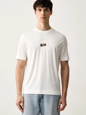 Emporio Armani T-shirt męski z lyocellem biały