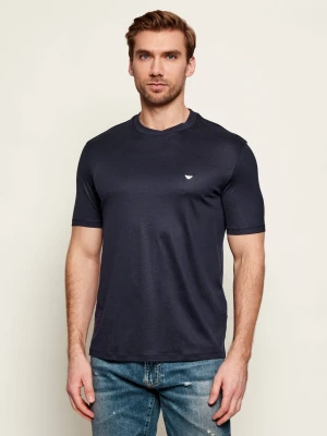 Emporio Armani T-shirt | Regular Fit granatowy
