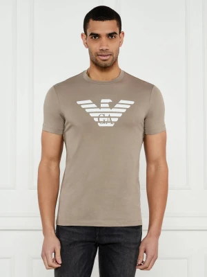 Emporio Armani T-shirt | Regular Fit beżowy
