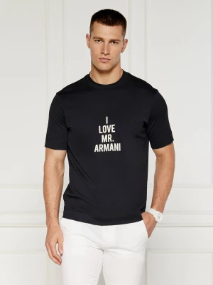 Emporio Armani T-shirt | Regular Fit granatowy