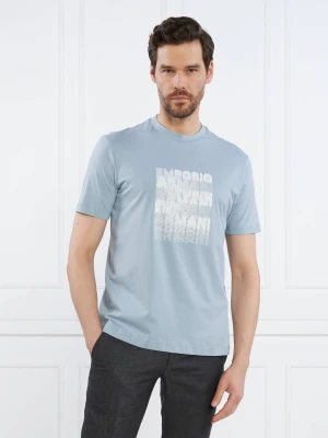 Emporio Armani T-shirt | Regular Fit błękitny
