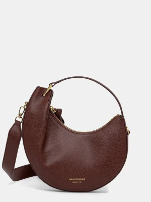 Emporio Armani torebka hobo damska skórzana brązowy