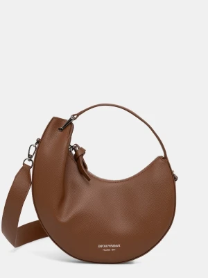 Emporio Armani torebka hobo damska skórzana brązowy