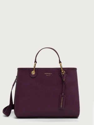Emporio Armani torebka shopper damska z imitacji skóry fioletowy