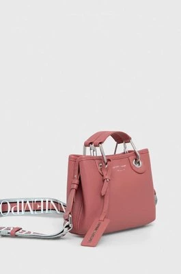 Emporio Armani torebka skórzana kolor różowy Y3D176 YFO5E