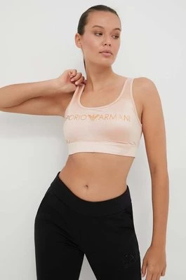 Emporio Armani Underwear biustonosz sportowy kolor beżowy