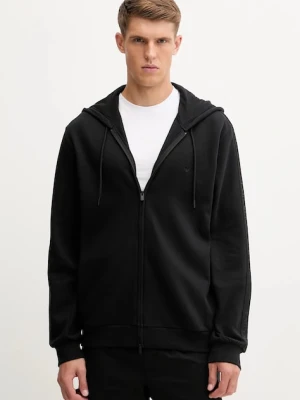 Emporio Armani Underwear bluza lounge męska kolor czarny z kapturem gładka EM000653 AF14976