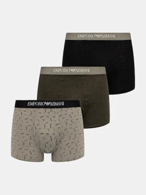 Emporio Armani Underwear bokserki 3-pack męskie kolor zielony EM000260 AF10800