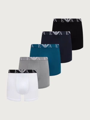 Emporio Armani Underwear bokserki dopasowane męskie bawełniane z elastanem 5-pack czarny