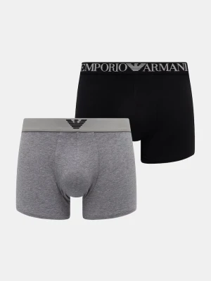Emporio Armani Underwear bokserki dopasowane męskie bawełniane z elastanem szary