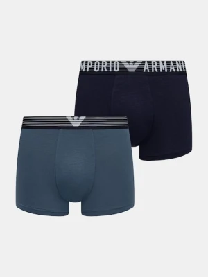 Emporio Armani Underwear bokserki dopasowane męskie z wiskozą granatowy