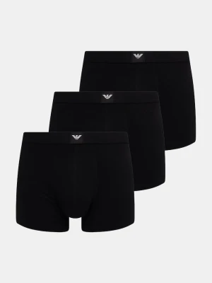 Emporio Armani Underwear bokserki męskie bawełniane z elastanem 3-pack czarny