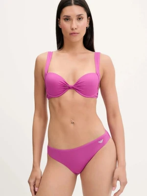 Emporio Armani Underwear dwuczęściowy strój kąpielowy kolor różowy usztywniona miseczka EW000801 AF12191