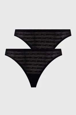 Emporio Armani Underwear figi 2-pack kolor czarny z koronki 163337 3F204