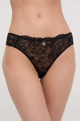 Emporio Armani Underwear figi kolor czarny z koronki 164398 4R206