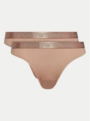 Emporio Armani Underwear Komplet 2 par stringów 163333 4F235 16355 Beżowy