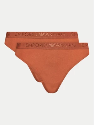 Emporio Armani Underwear Komplet 2 par stringów 163333 4R235 01656 Brązowy