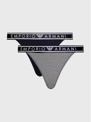 Emporio Armani Underwear Komplet 2 par stringów 164522 3R219 21136 Granatowy