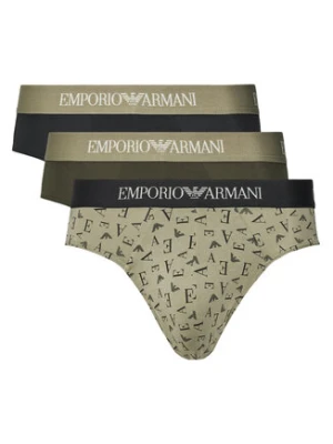 Emporio Armani Underwear Komplet 3 par slipów EM000256 AF10800 MC112 Zielony