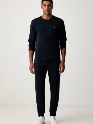 Emporio Armani Underwear komplet lounge męski z bawełną granatowy