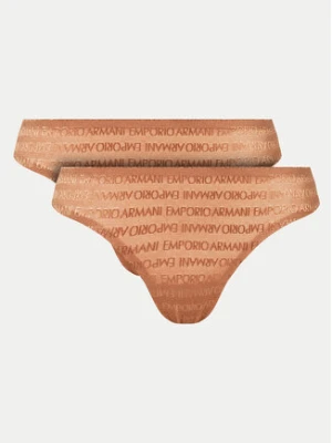 Emporio Armani Underwear Komplet stringów 163333 3F204 01656 Brązowy