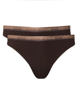 Emporio Armani Underwear Komplet stringów EW000402 AF25572 U6279 Brązowy ciemny