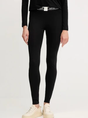 Emporio Armani Underwear legginsy lounge damskie kolor czarny gładkie EW001901 AF15345