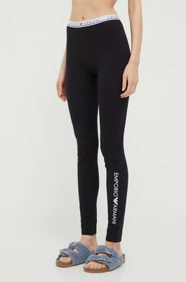Emporio Armani Underwear legginsy lounge kolor czarny z nadrukiem