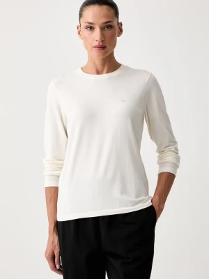 Emporio Armani Underwear longsleeve lounge damski bawełniany z elastanem beżowy
