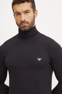 Emporio Armani Underwear longsleeve lounge kolor czarny gładki 112066 4F511