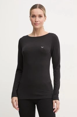 Emporio Armani Underwear longsleeve lounge z domieszką wełny kolor czarny 164632 4F224