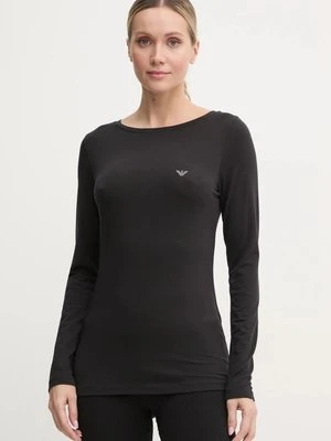 Emporio Armani Underwear longsleeve lounge z domieszką wełny kolor czarny 164632 4F224