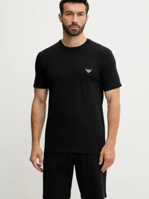 Emporio Armani Underwear piżama męska kolor czarny z nadrukiem EM000400 AF10772