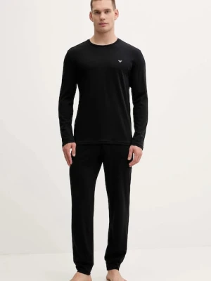 Emporio Armani Underwear piżama męska kolor czarny z nadrukiem EM000610 AF10776