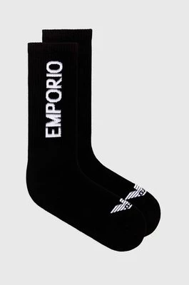 Emporio Armani Underwear skarpetki 2-pack męskie kolor czarny 303122 4R300