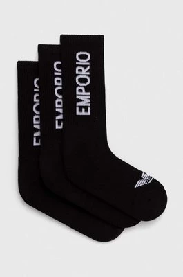 Emporio Armani Underwear skarpetki 3-pack męskie kolor czarny 303133 4R300