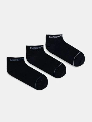 Emporio Armani Underwear skarpetki 3-pack męskie kolor granatowy EM000550 AF12276