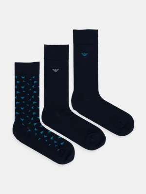 Emporio Armani Underwear skarpety męskie 3-pack granatowy