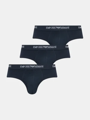 Emporio Armani Underwear slipy 3-pack kolor granatowy EM000258 AF14132