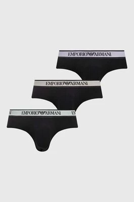 Emporio Armani Underwear slipy 3-pack męskie kolor czarny