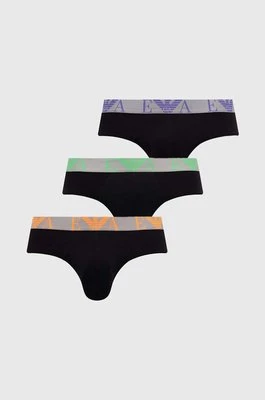 Emporio Armani Underwear slipy 3-pack męskie kolor czarny 111734 4R715